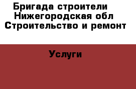 Бригада строители  - Нижегородская обл. Строительство и ремонт » Услуги   . Нижегородская обл.